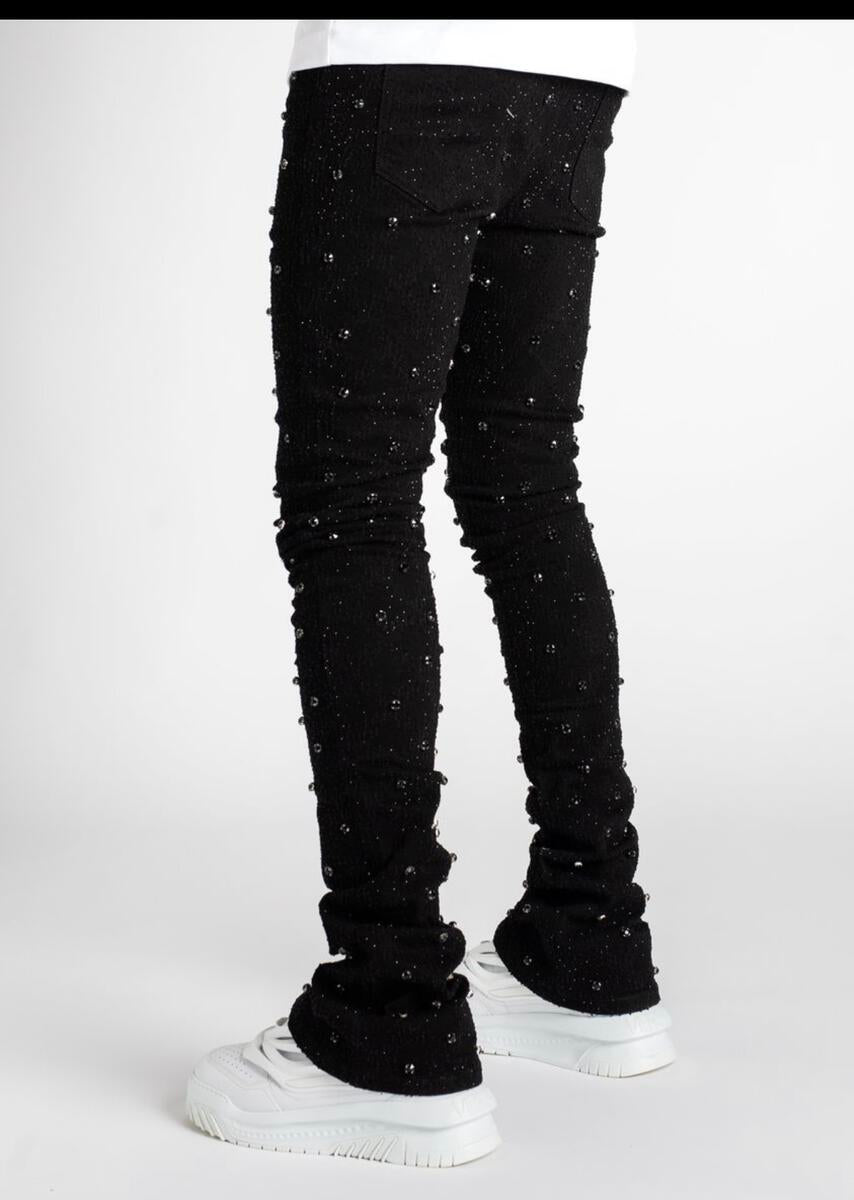Vicious EMBELLISH RHINESTONE FLARE DENIM