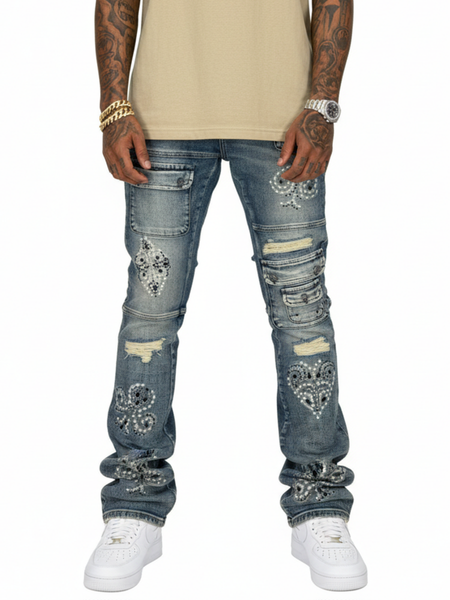 Vicious Cargo Lucky Seven Flare Denim
