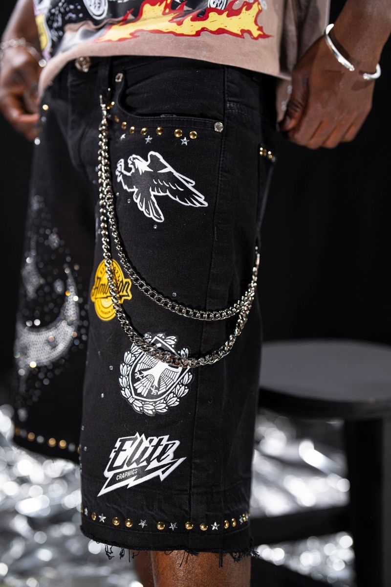 Elite Night Sky Denim Shorts
