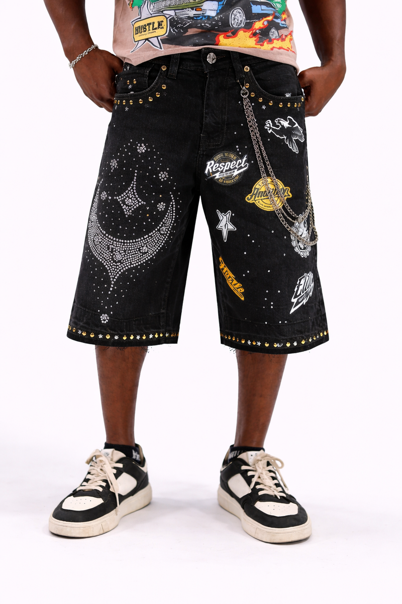 Elite Night Sky Denim Shorts
