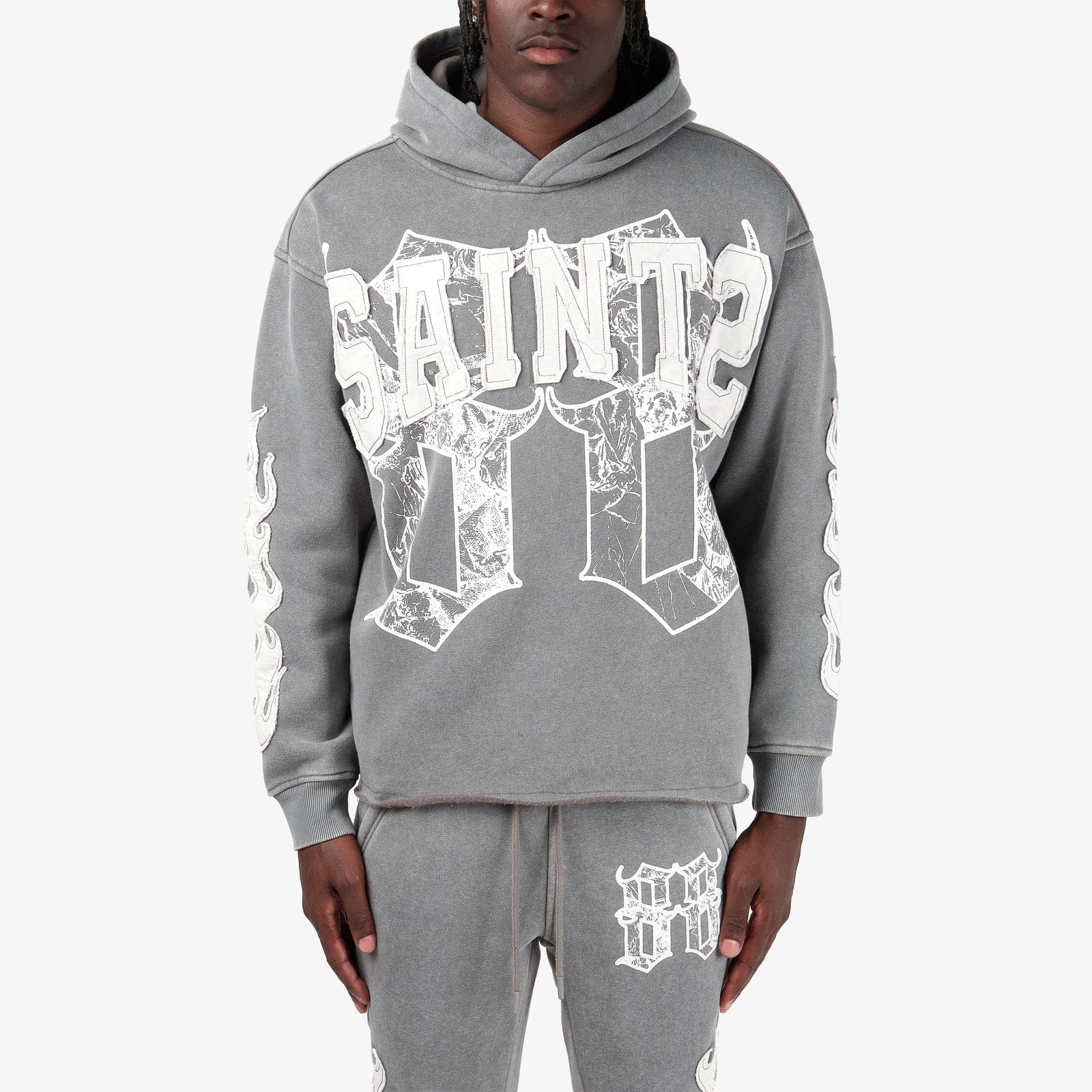 Copper Rivet Saints Fleece Set - Grey