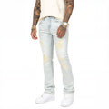 VICIOUS Distressed Flare Jeans - Light Wash