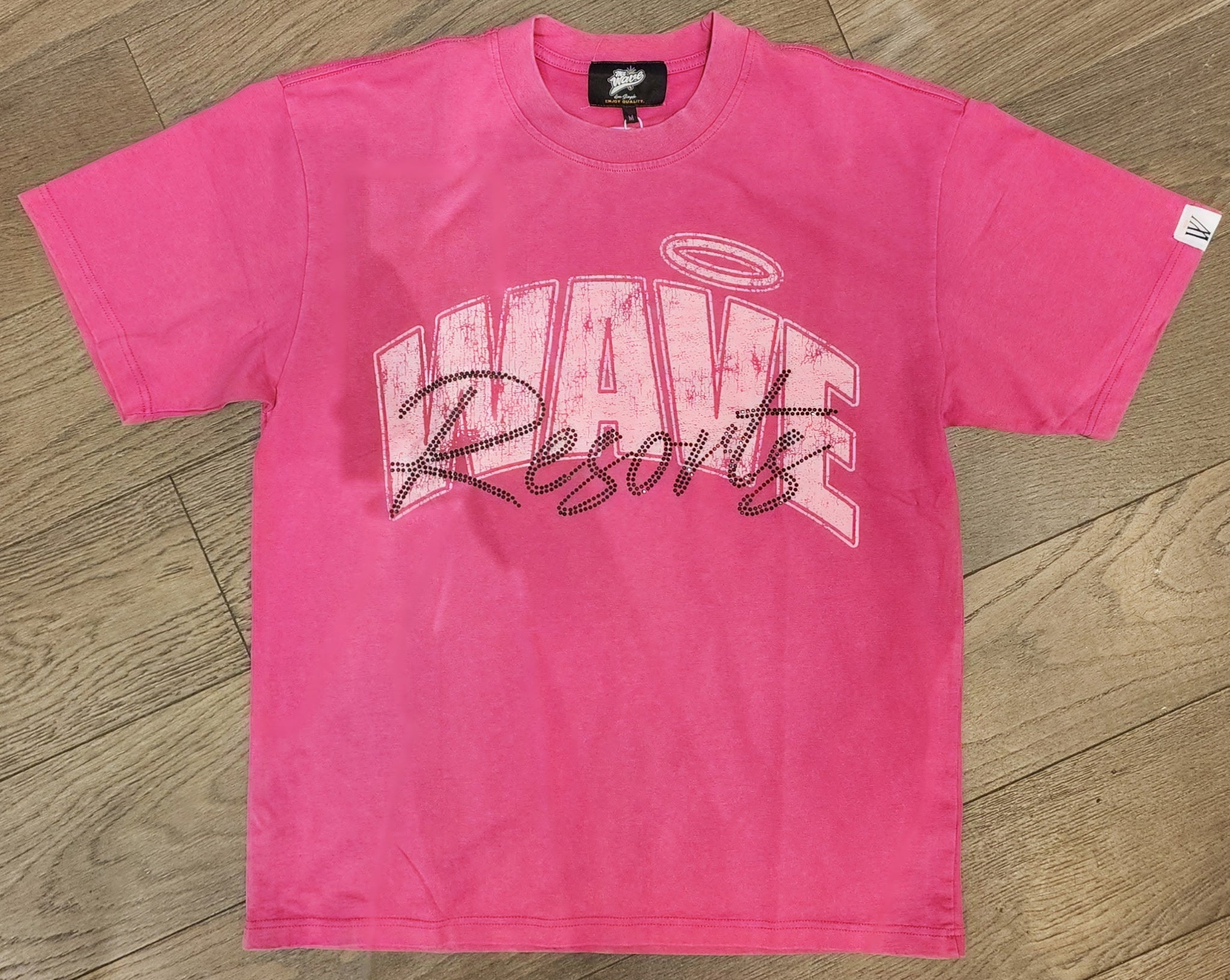 Mr. Wave Resolve Rhinestone Shirt - Pink