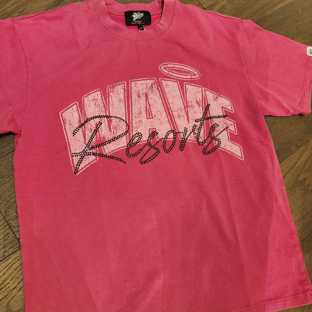 Mr. Wave Resolve Rhinestone Shirt - Pink