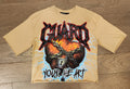 PJMARK Cropped Guard Your Heart Shirt - Tan