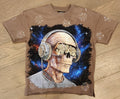 Focus "Sinner" Rhinestone Shirt - Brown