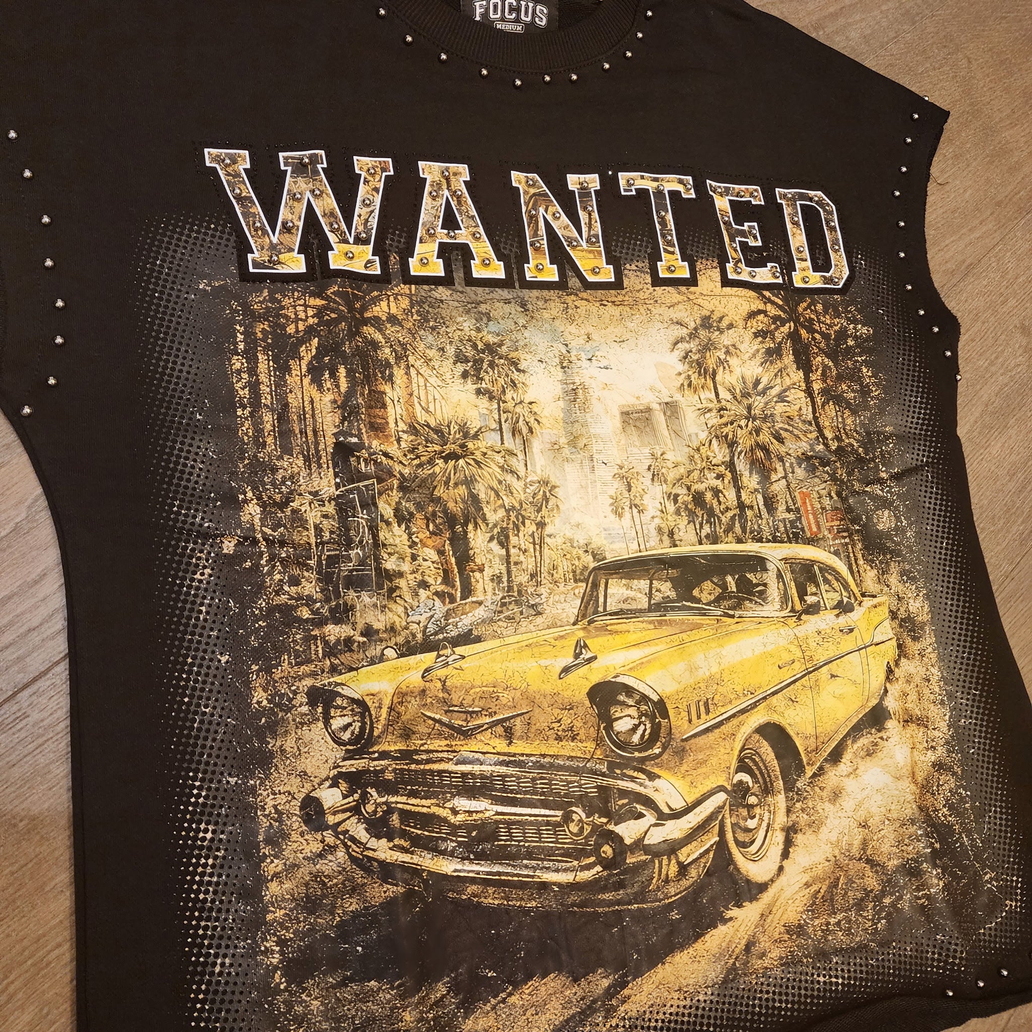 Focus Wanted Vintage Car Shirt - Black