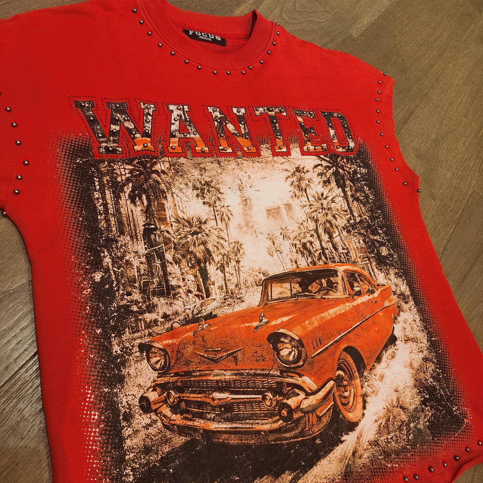 Focus Wanted Vintage Car Shirt - Red