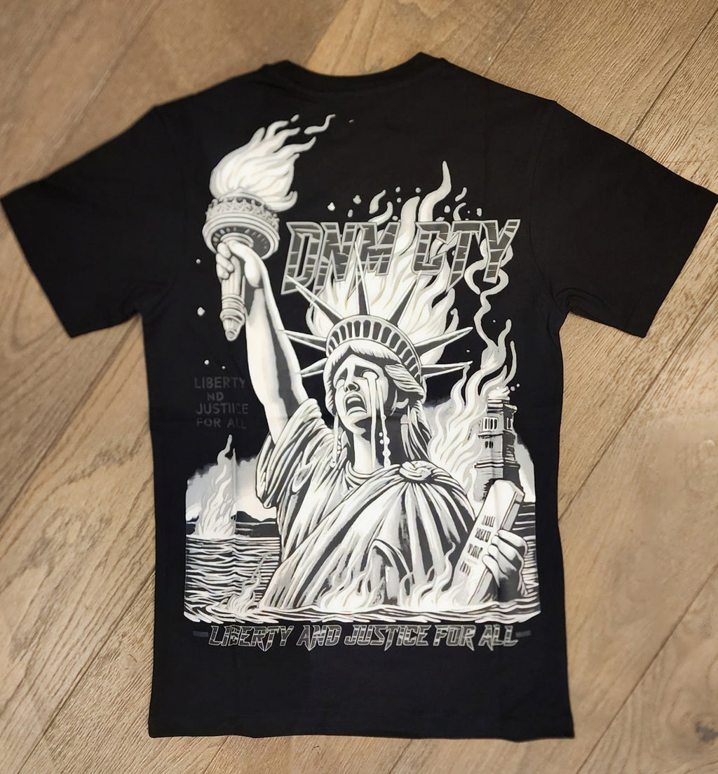 Denim City "Liberty & Justice" Shirt - Black