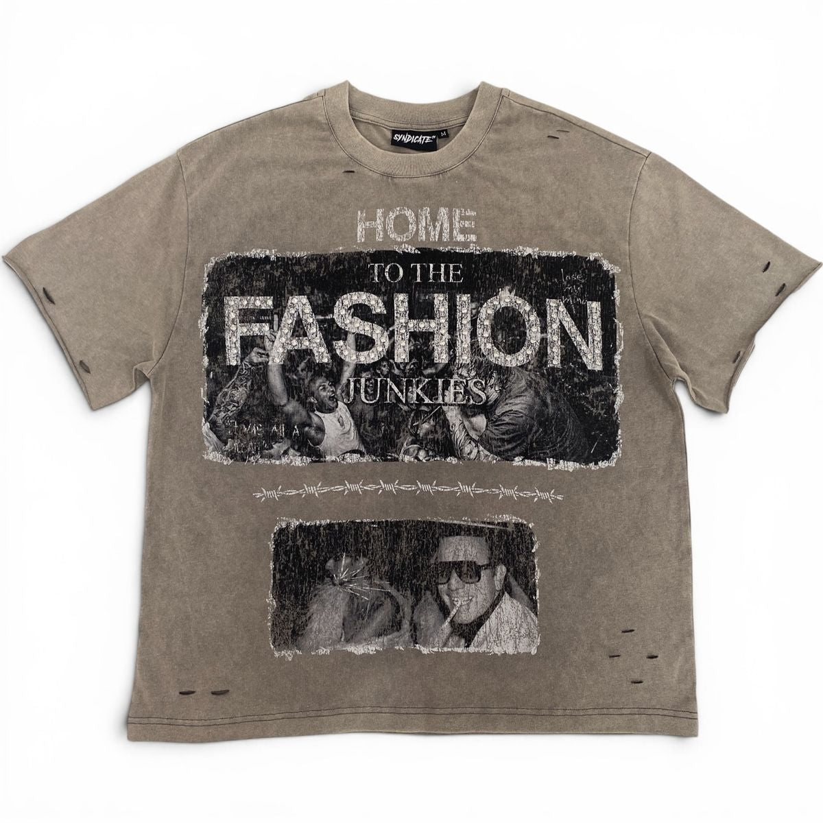 SYNDICATE FASHION JUNKIES VINTAGE SHIRT - TAUPE