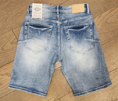 B&M Distressed Denim Shorts - ICE BLUE