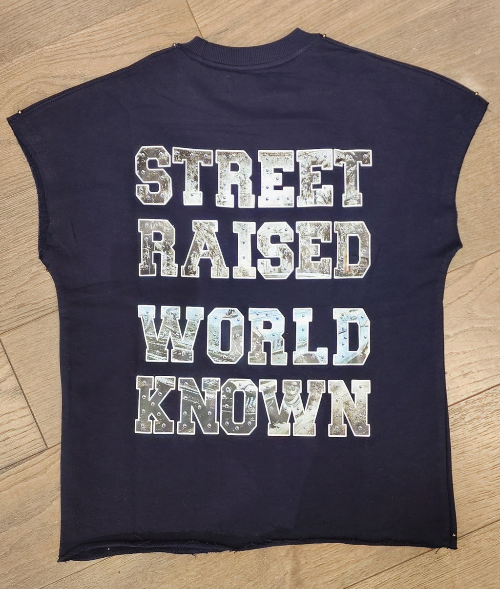 Focus "WANTED" Short Sleeve Shirt - Blue