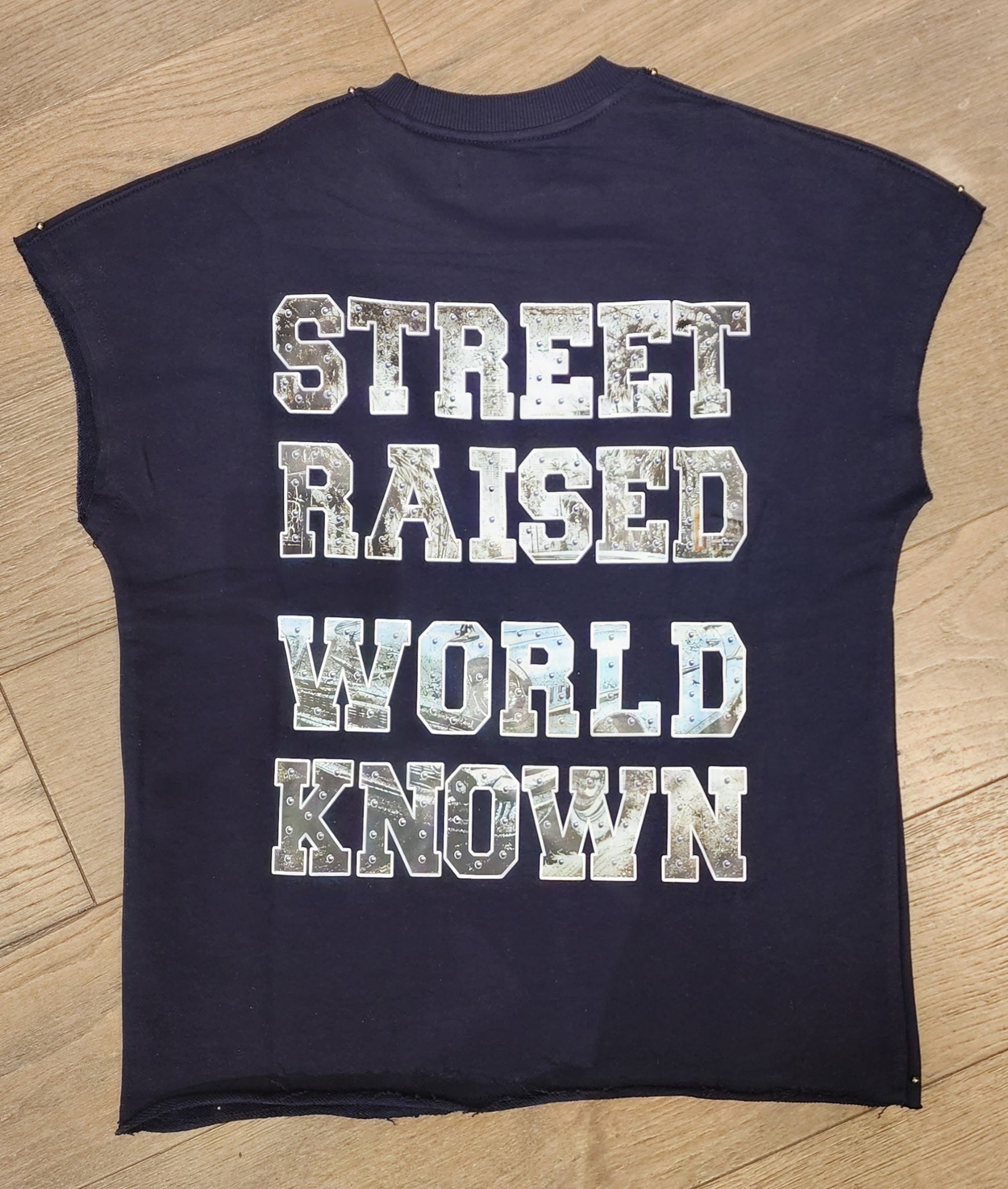 Focus "WANTED" Short Sleeve Shirt - Blue