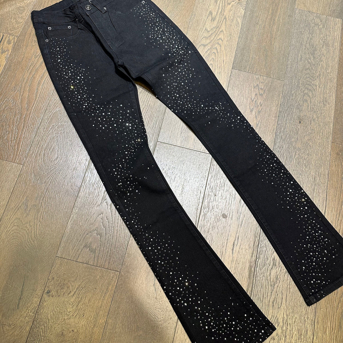 Concept Starlight Stacked Jeans - Jet Black