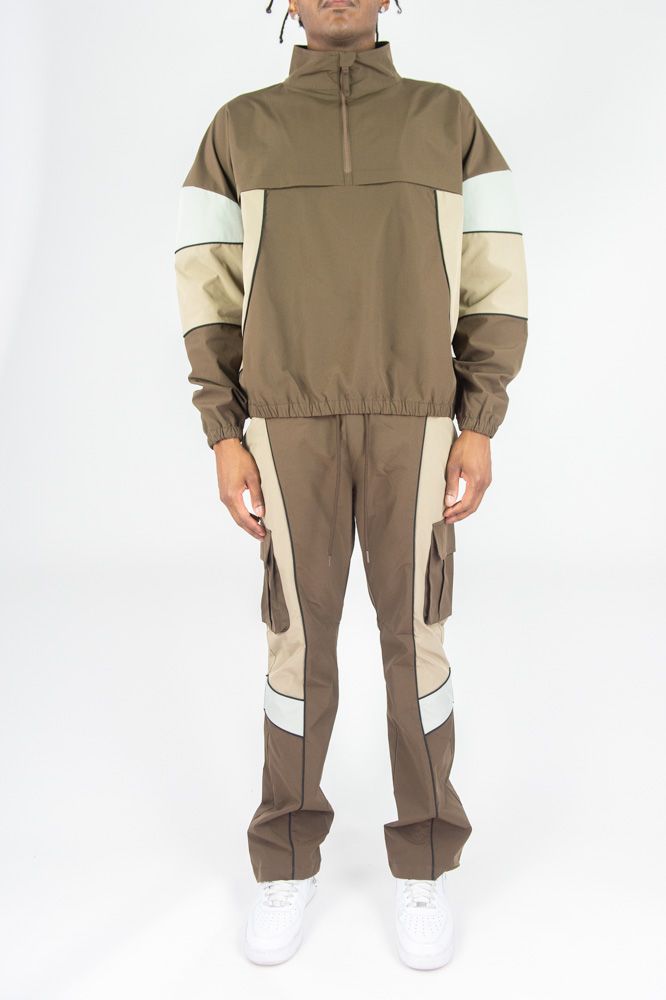 Rebel Minds RIPSTOP NYLON COLORBLOCK SET - Brown