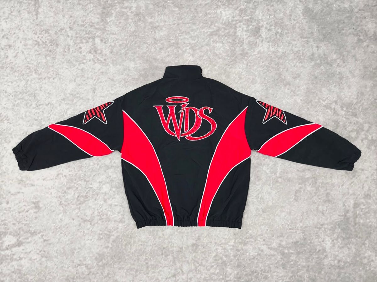 MRWAVE Rhinestone Star Tracksuit - Black & Red