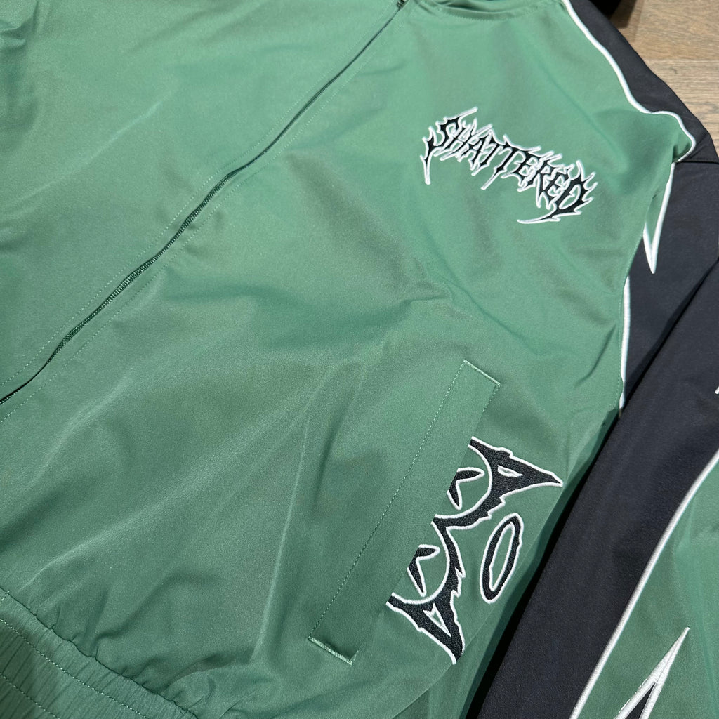Shattered Hearts Peekaboo Nylon Sets - Green/Black