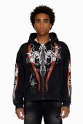 Smoke Rise Airbrush Momentum Zip Hoodie - Black