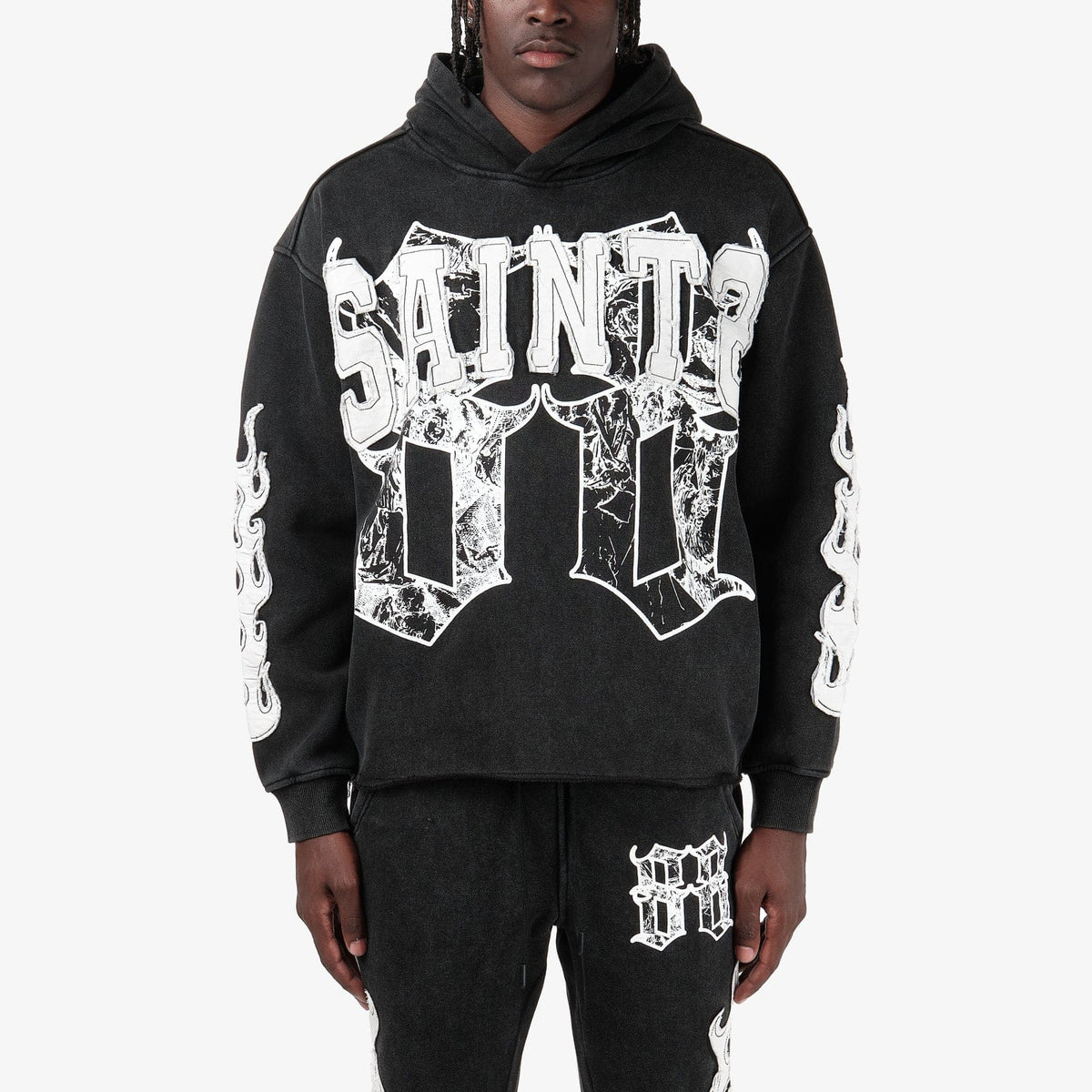 Copper Rivet Saints Fleece Set - Black