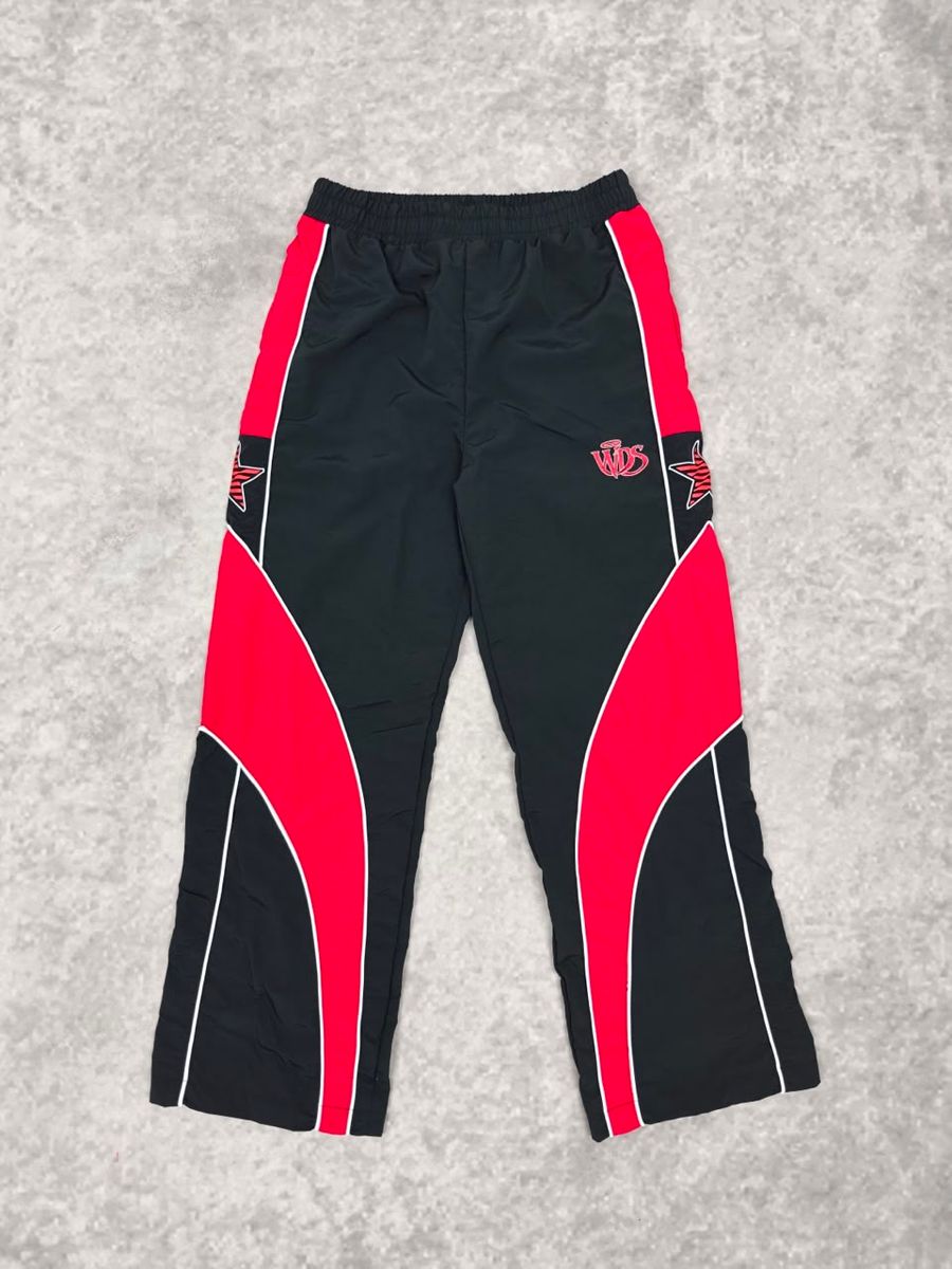 MRWAVE Rhinestone Star Tracksuit - Black & Red
