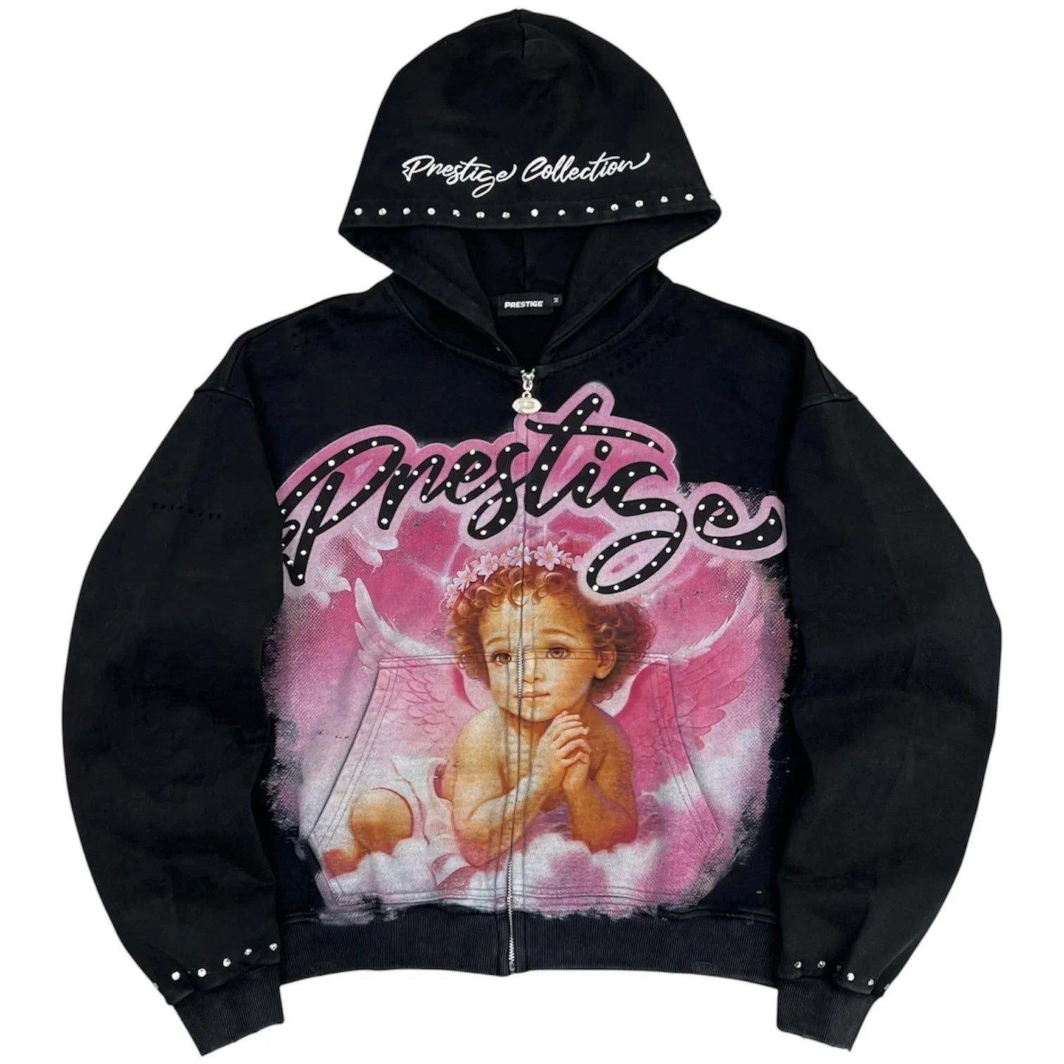 Prestige Angel Hoodie - Black & Pink