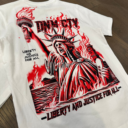 Denim City Liberty & Justice Shirt - White