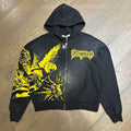 Shattered Hearts Catchings Feelings Hoodie - Black/Yellow