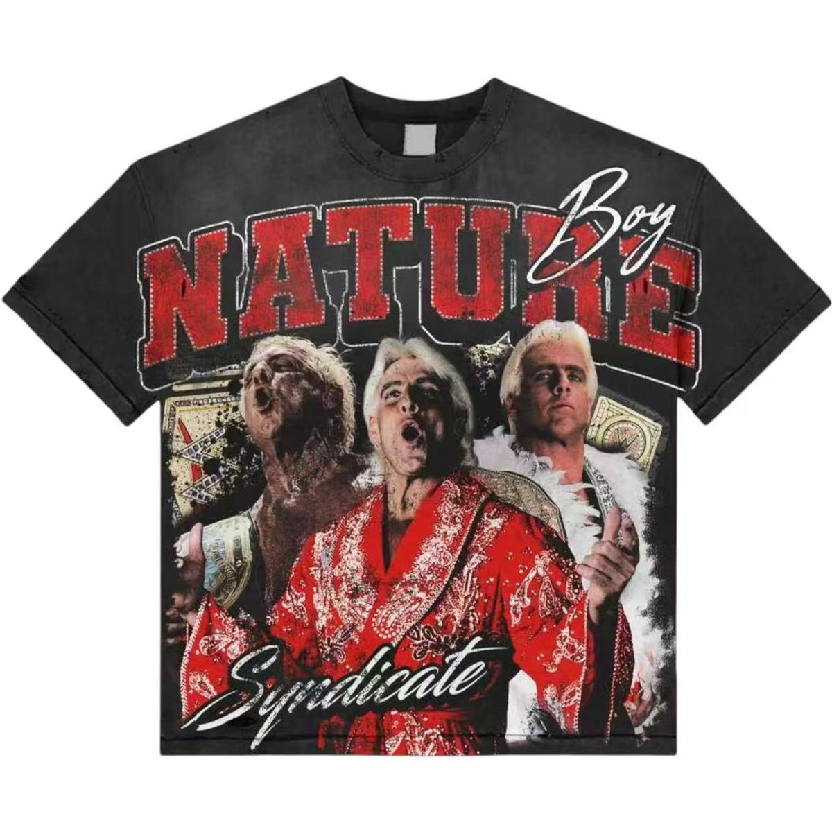SYNDICATE NATURE BOY VINTAGE SHIRT - BALCK