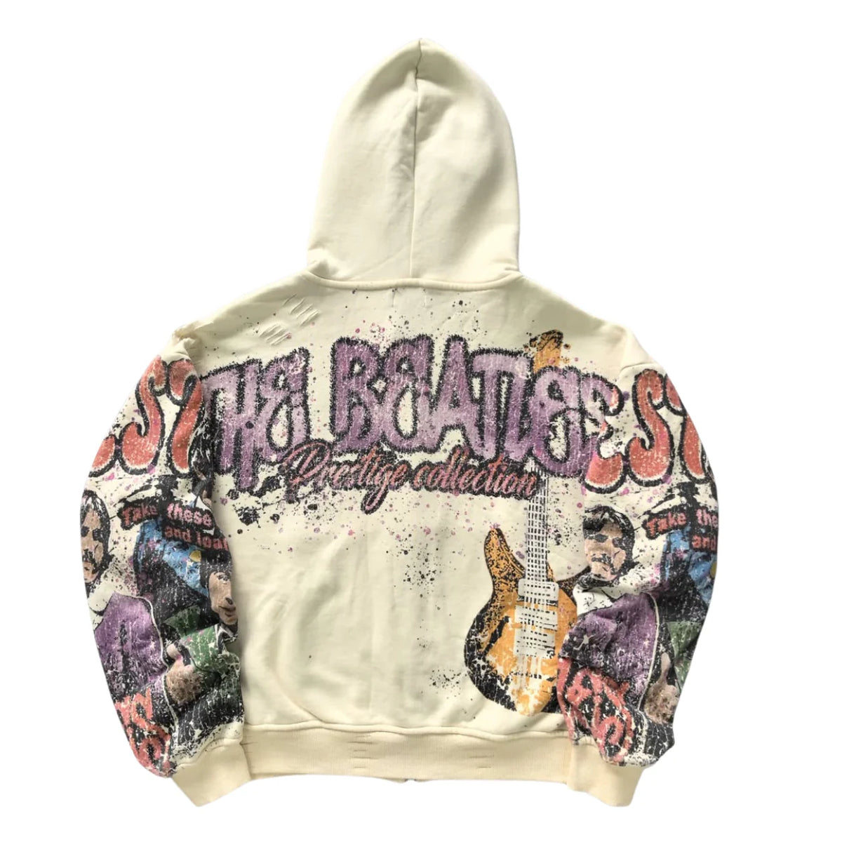 Prestige Black Beatles Hoodie - Cream