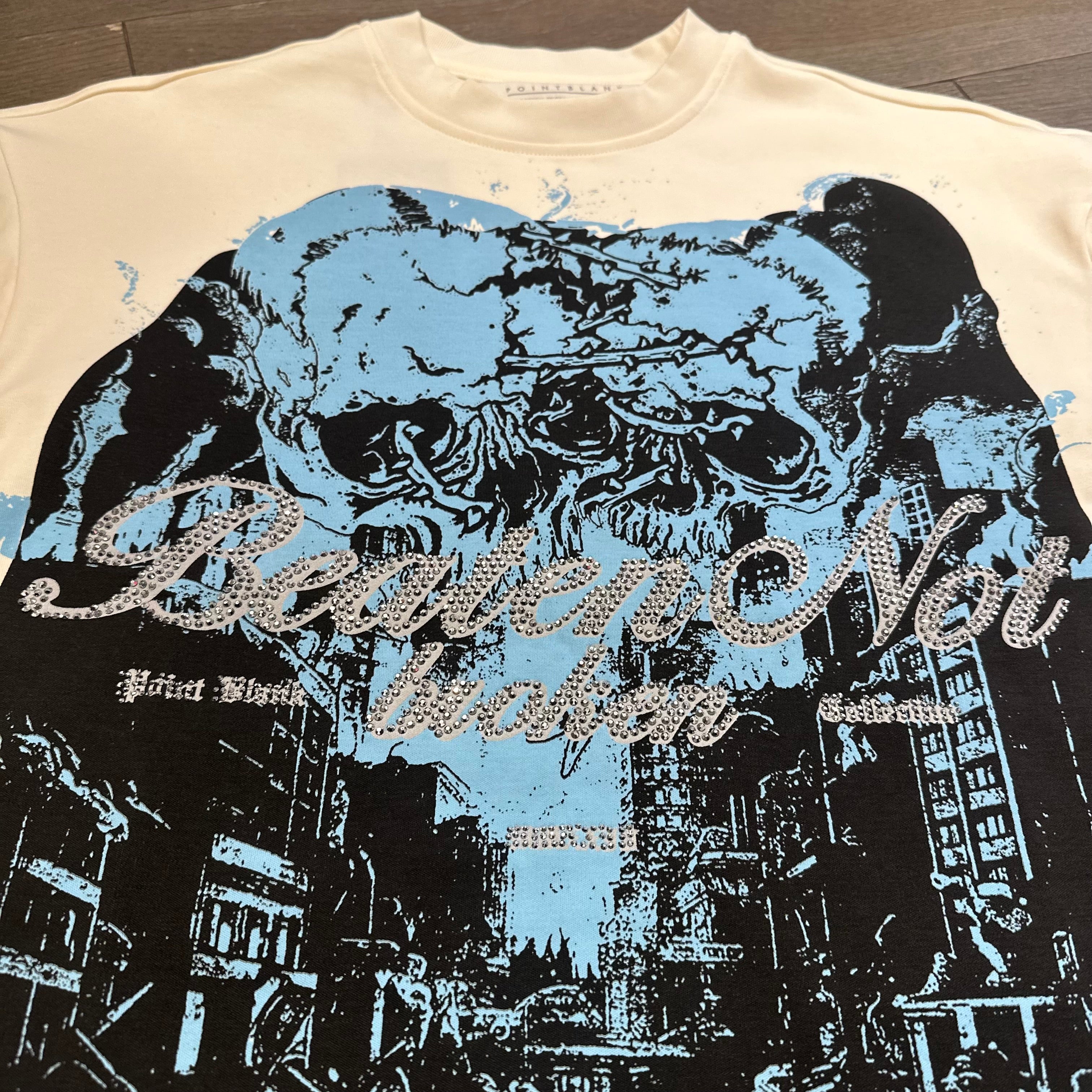 Point Blank Hustle Quote Shirt - Beige