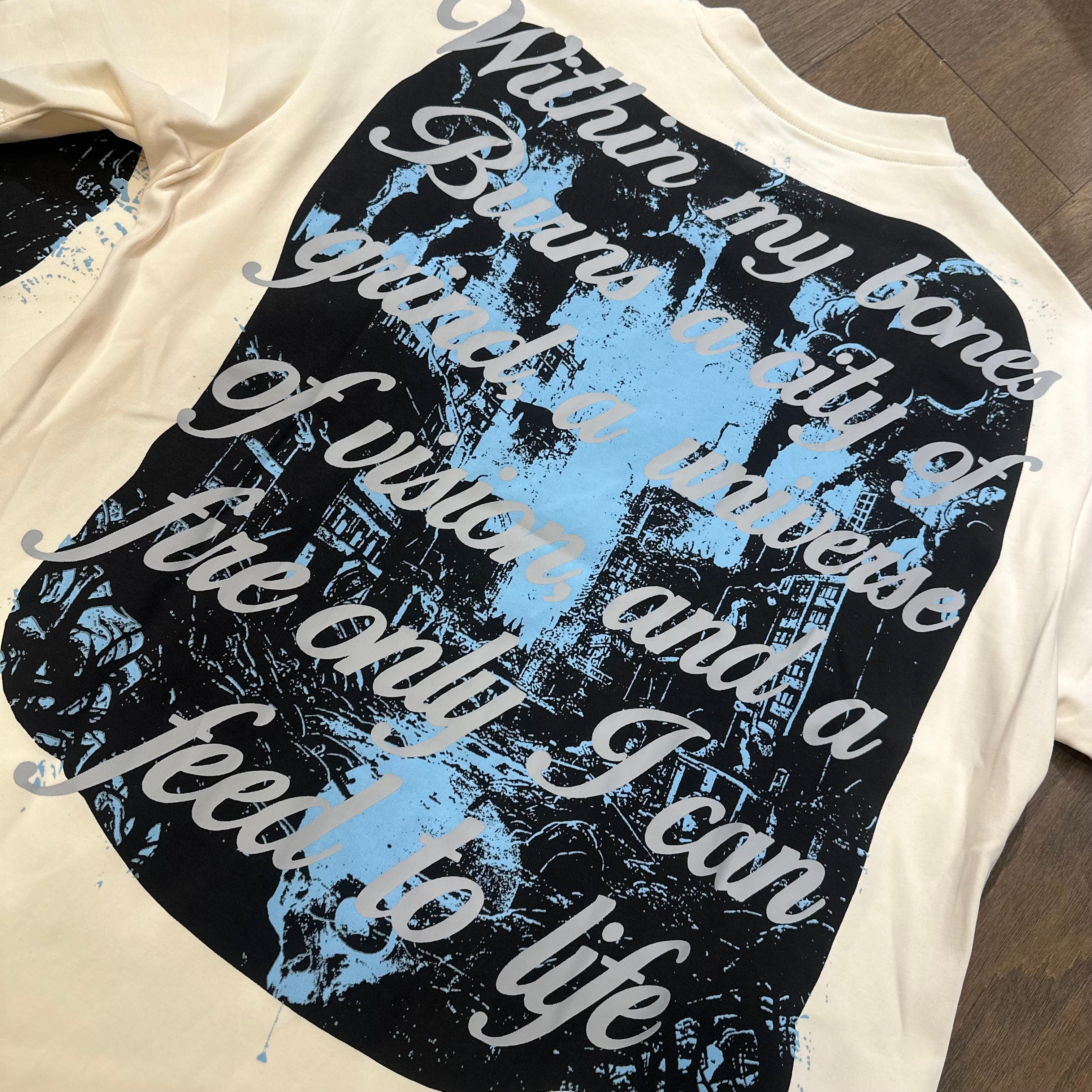 Point Blank Hustle Quote Shirt - Beige