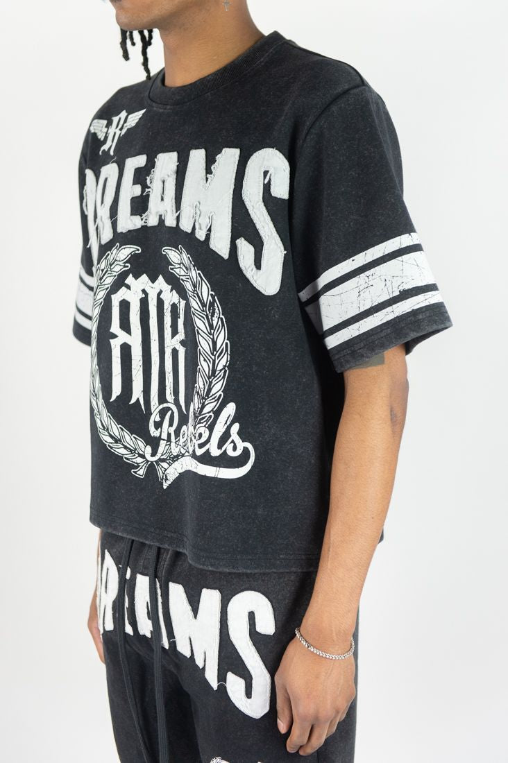 REBEL MINDS DREAMS GRAPHIC SHIRT - BLACK