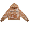 VISIONARY CLUB TWISTED CHAOS DISTRESSED HOODIE - Brown