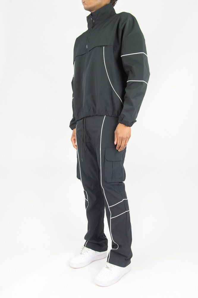 Rebel Minds RIPSTOP NYLON COLORBLOCK SET - Black