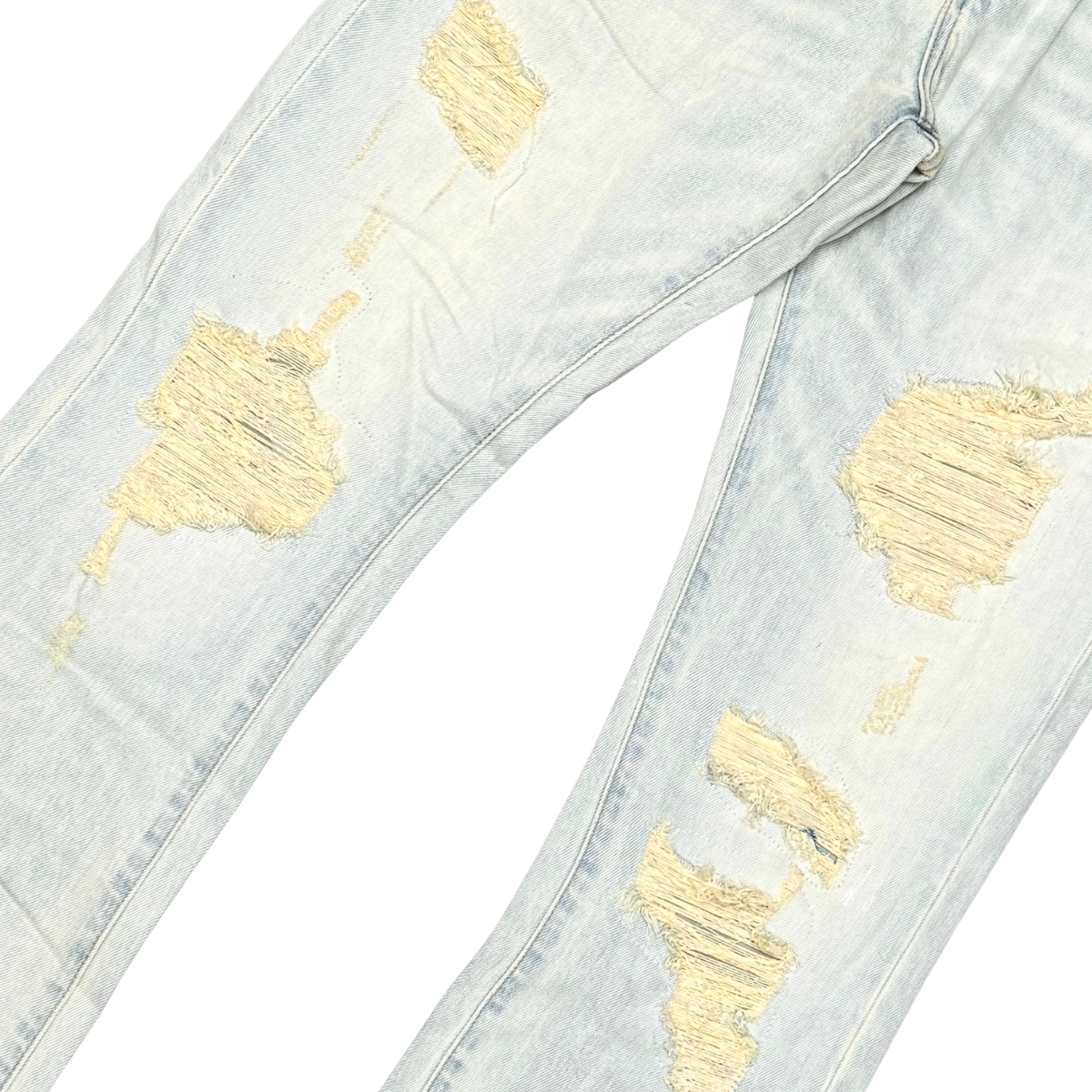 VICIOUS Distressed Flare Jeans - Light Wash