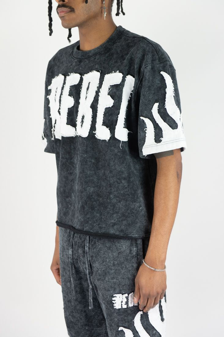 Rebel Minds Rebel Flame Shirt - Black