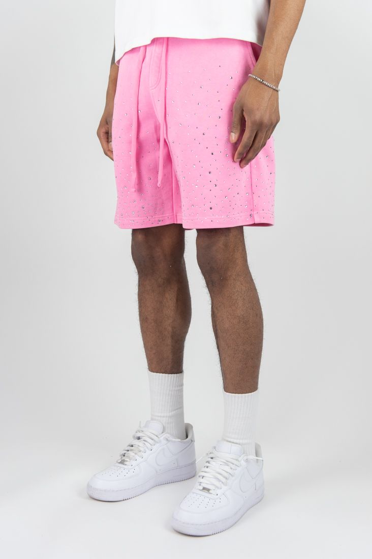 Rebel Minds RHINESTONE GALAXY SHORTS - Pink
