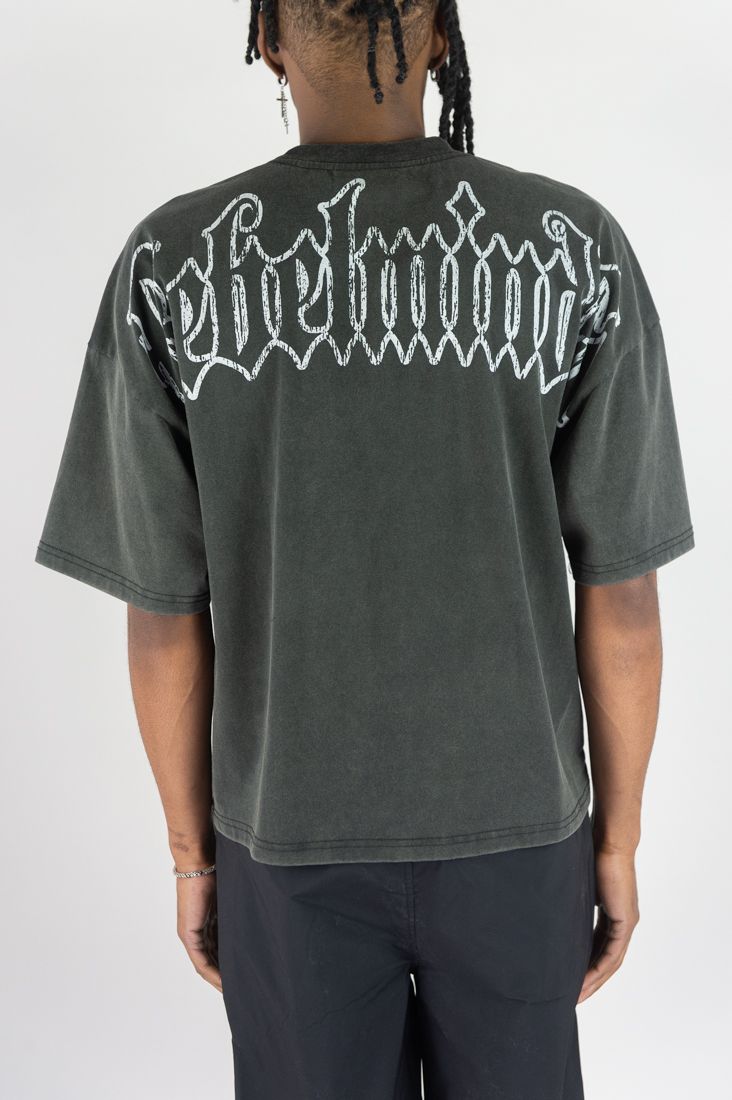 REBEL MINDS RM-TOWN GRAPHIC SHIRT - CHARCOAL