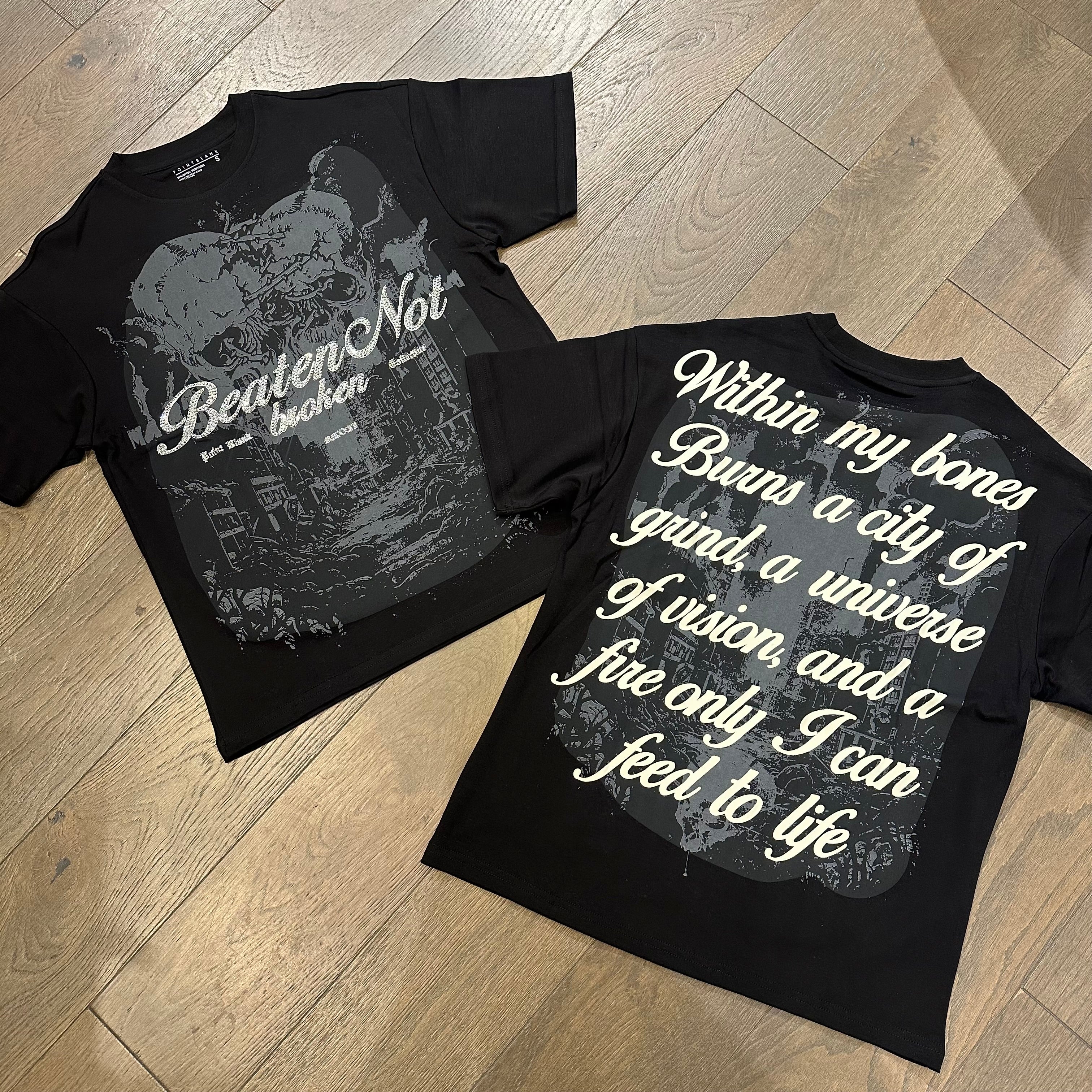 Point Blank Hustle Quote Shirt - Black