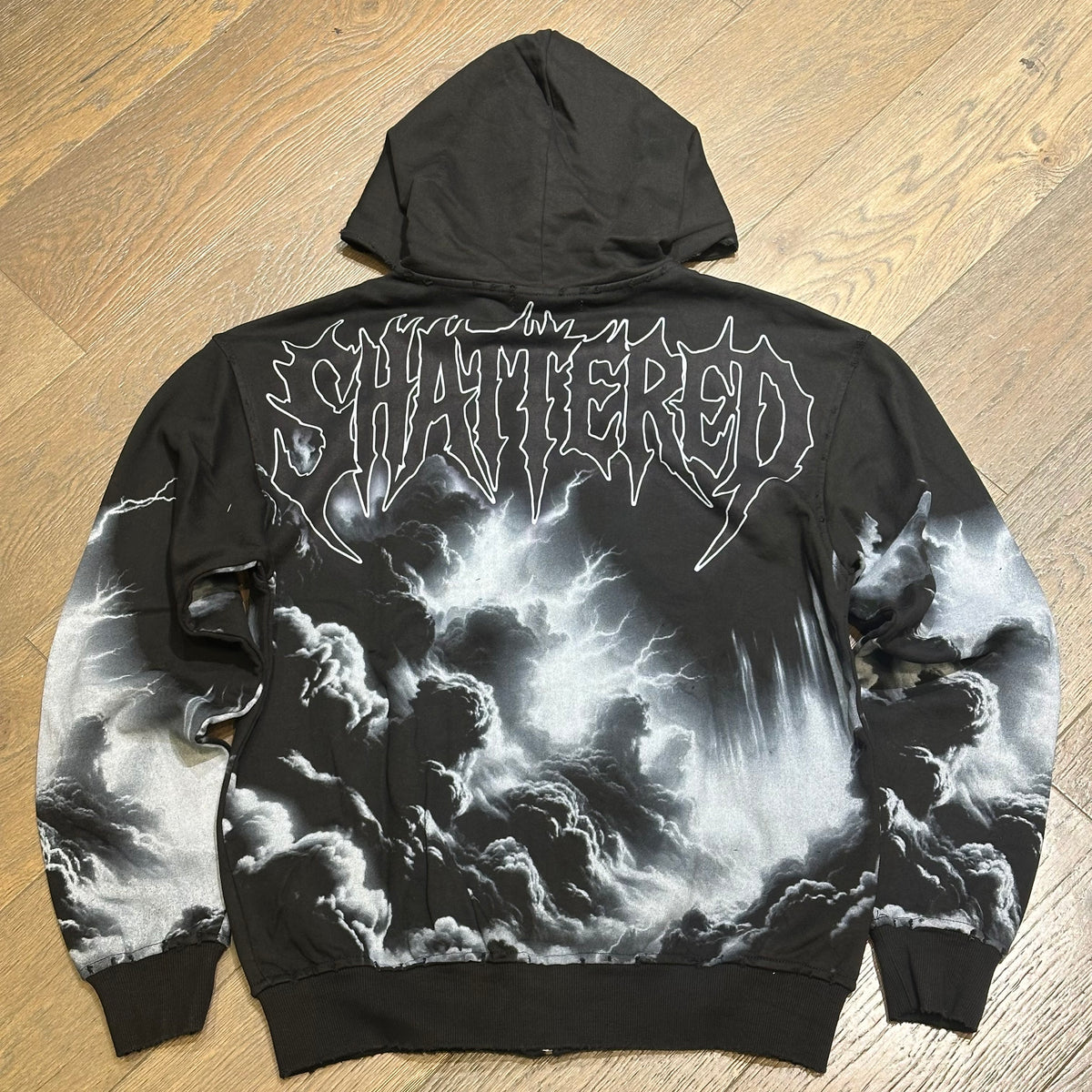 Shattered Hearts Screaming Hoodie - Black