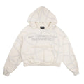 VISIONARY CLUB TWISTED CHAOS DISTRESSED HOODIE - Cream