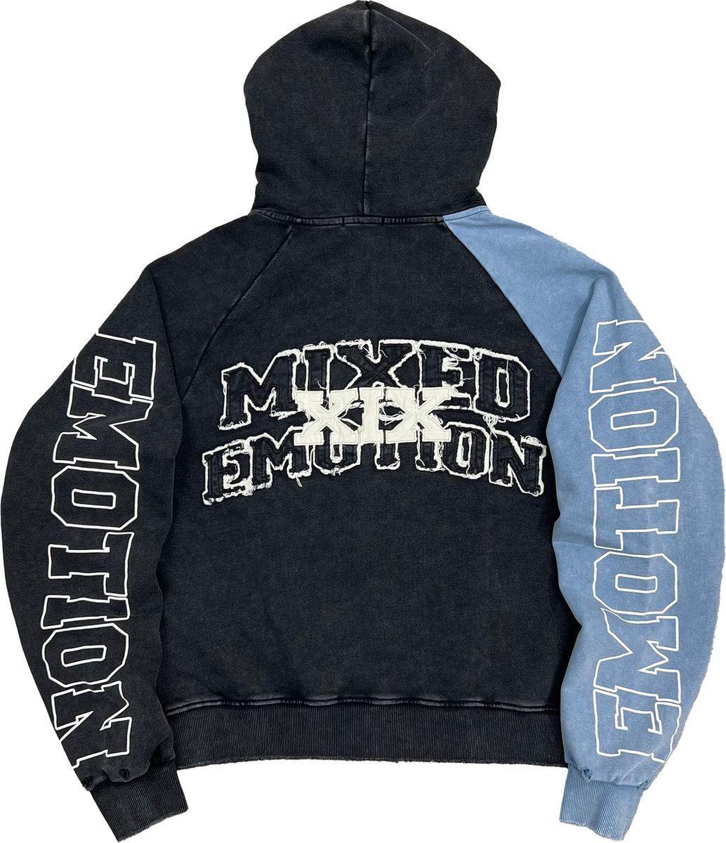 Mixed Emotions “Split Decision” Hoodie - Blue/Black