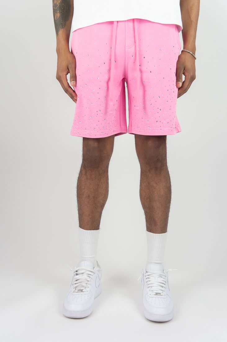 Rebel Minds RHINESTONE GALAXY SHORTS - Pink
