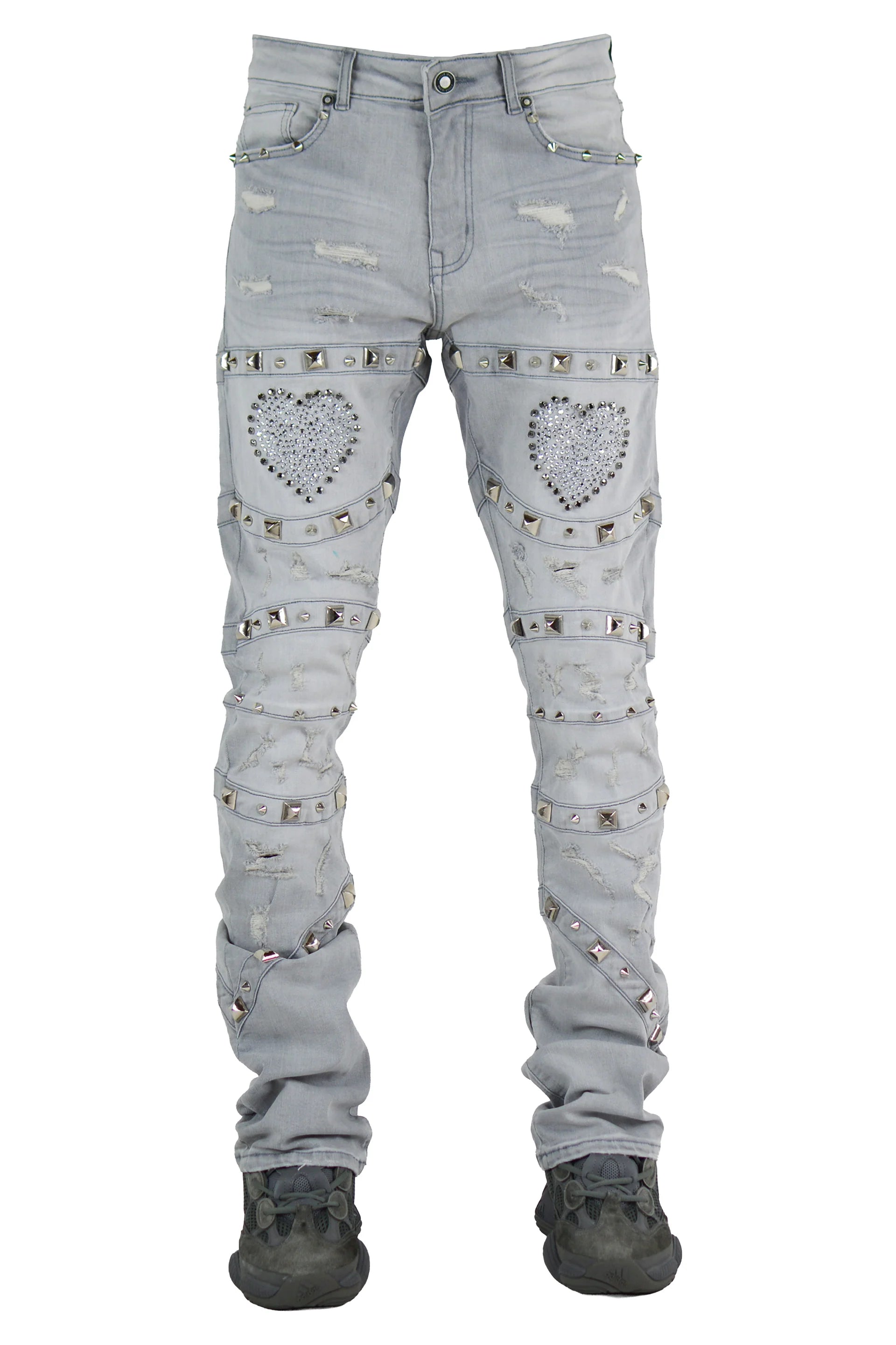 Focus "Amore" Stacked Jeans  - Grey