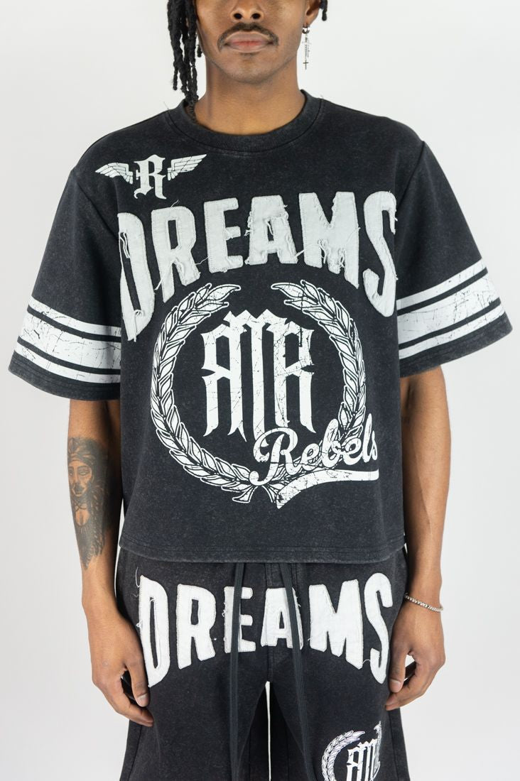 REBEL MINDS DREAMS GRAPHIC SHIRT - BLACK