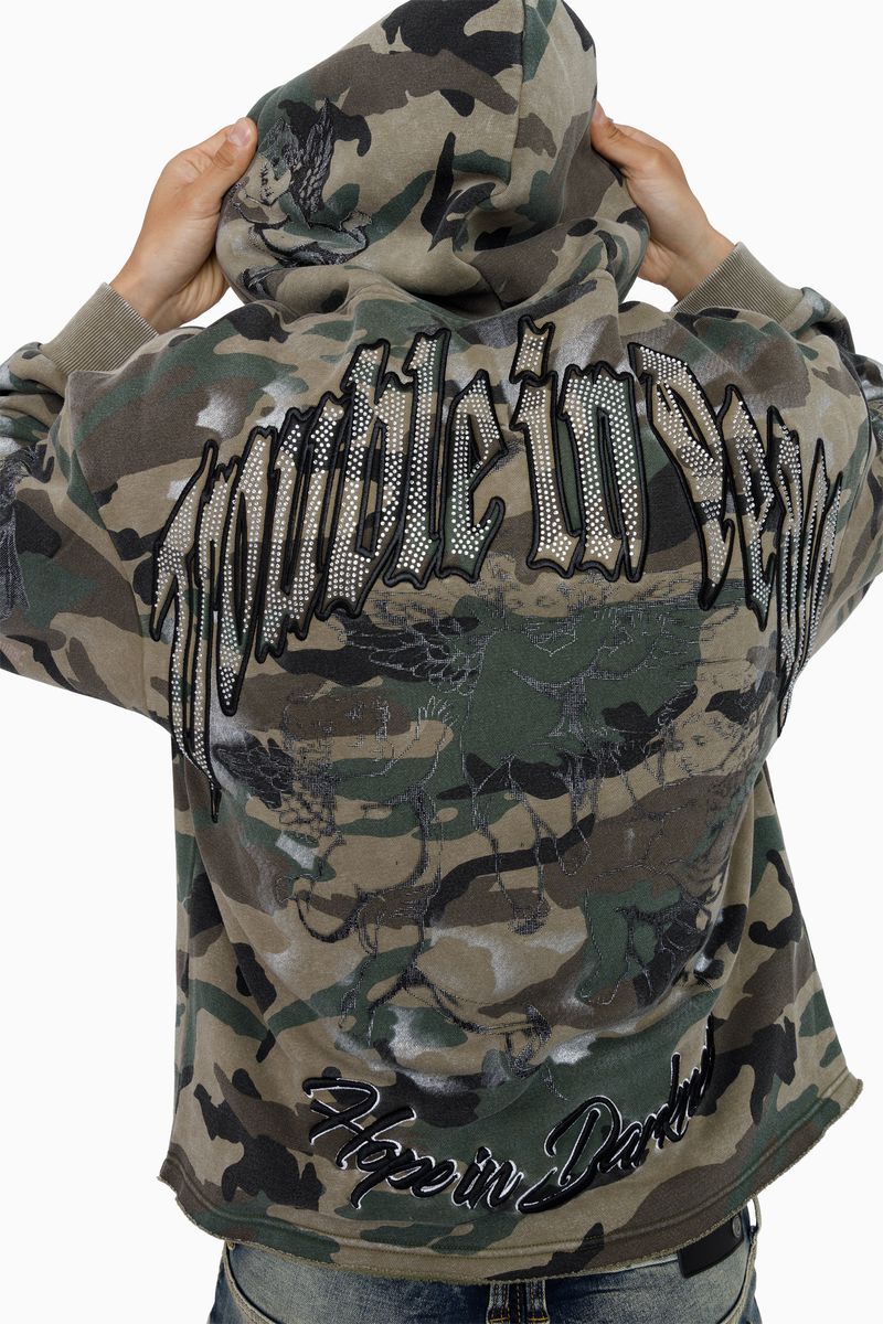 Smoke Rise Trouble In Peace Zip Hoodie - Camo
