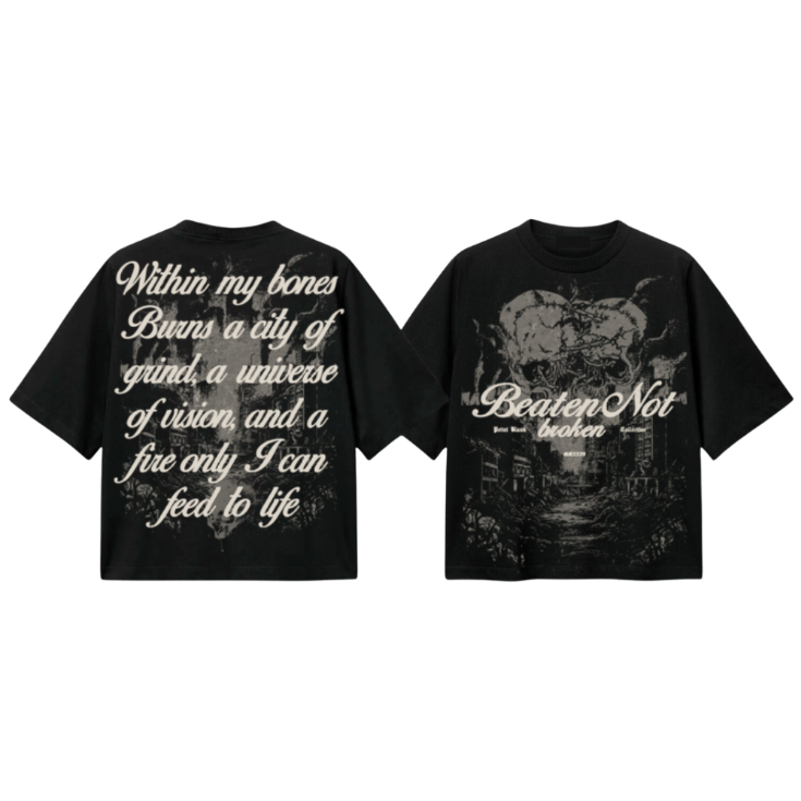 Point Blank Hustle Quote Shirt - Black