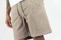 Rebel Minds RHINESTONE GALAXY SHORTS - Taupe