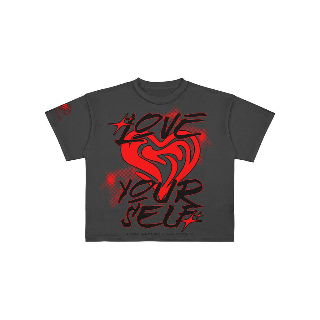 Premium Milano Broken Hearted Crew Neck Shirt Charcoal Gray