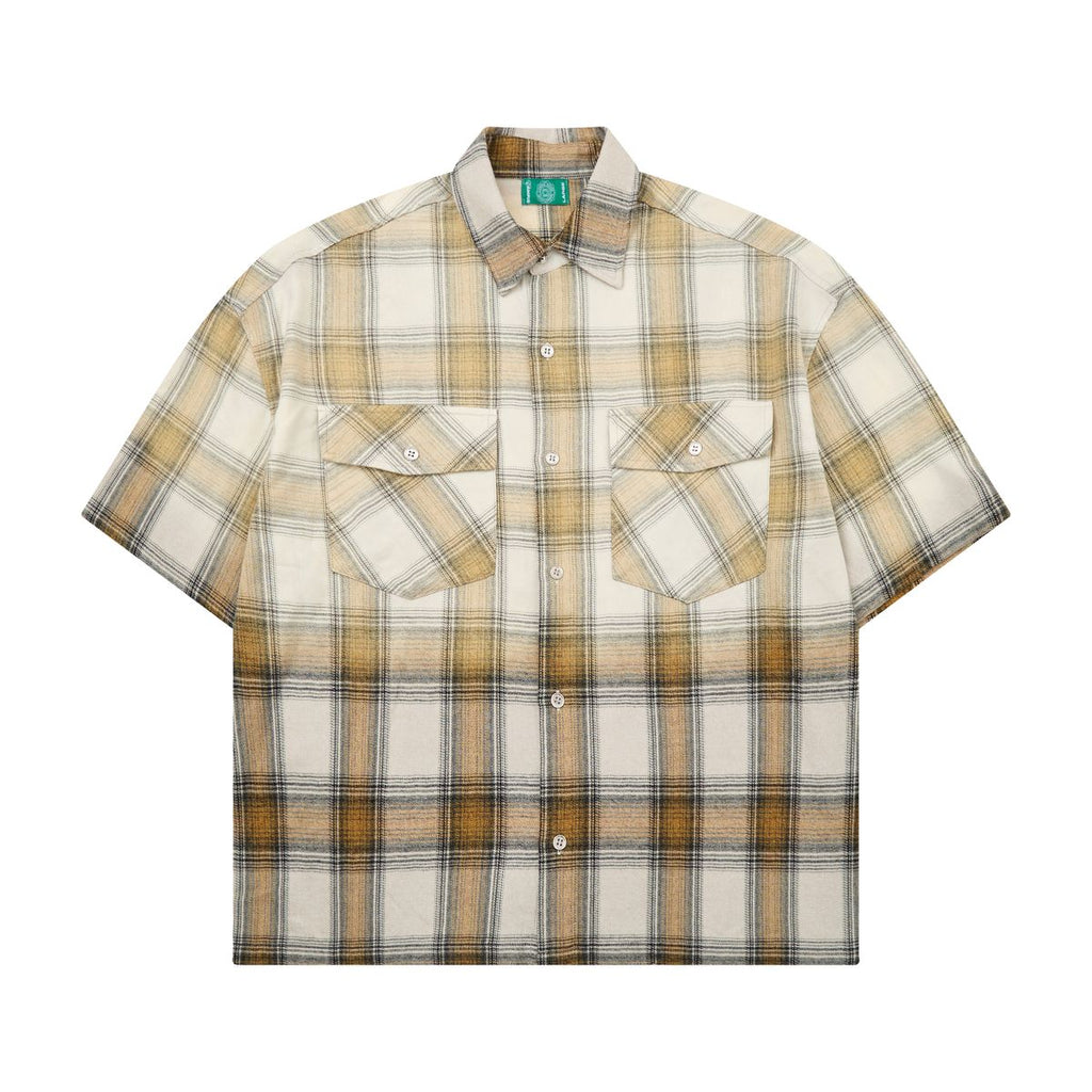 Campus Goods Saint Sun Fade Flannel - Cream/Brown